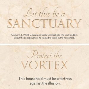 Signs: 'Let This Be A Sanctuary' and 'Protect the Vortex'