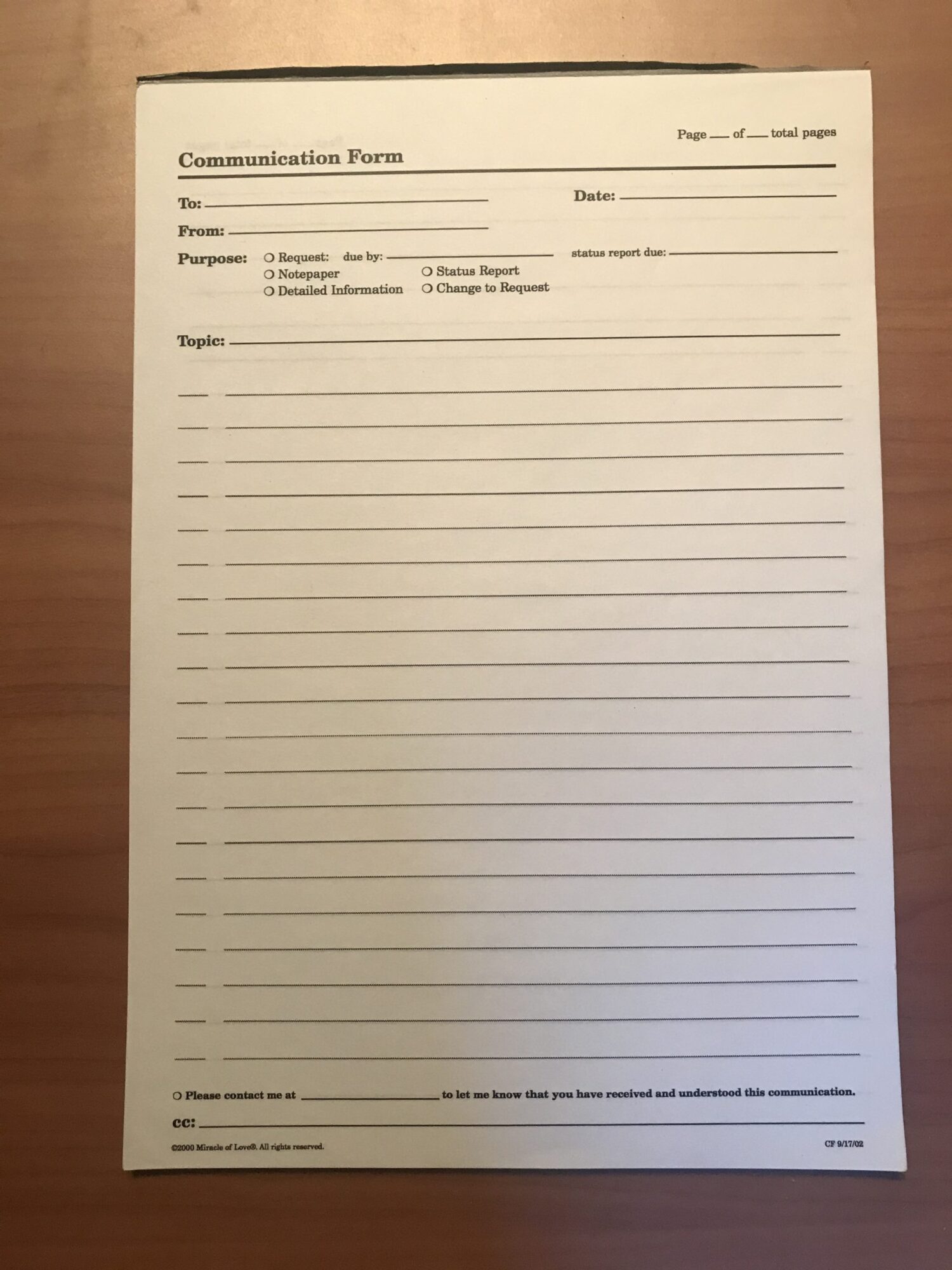Communication Forms